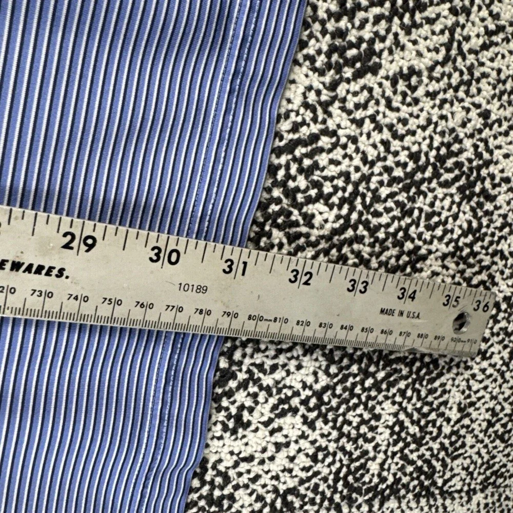 RLX Ralph Lauren Polo Mens Large Blue Striped‎ Moisture Wicking